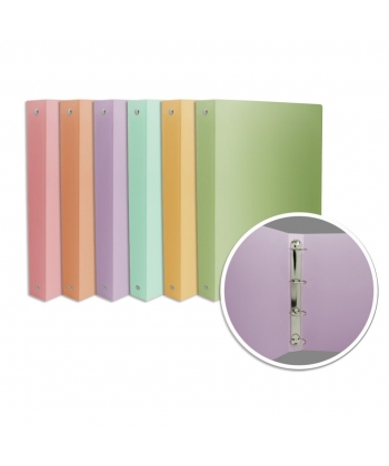 Ring Binder Bismark Pp A4 4 Rings 40 Mm Pastel Assorted 326629