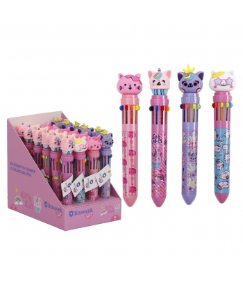 Pen Ballpoint Bismark Retractable 10 Colors Dream Cats 333170