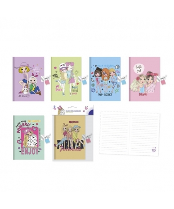 Notebook Bismark W/Lock 50Sh 70G Girl Designs 332778