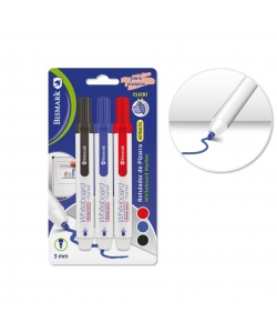 Marker Dry-Erase Bismark Retractable 3/Pack 332576