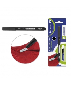 Marker Bismark Fabric 0.60Mm Black Blister 329370