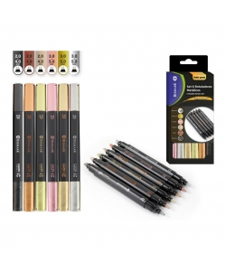 Marker Bismark Double Metallic 6/Pack 332636