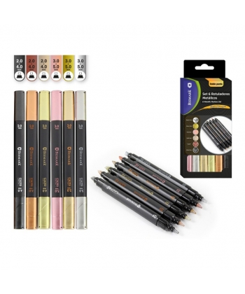 Marker Bismark Double Metallic 6/Pack 332636