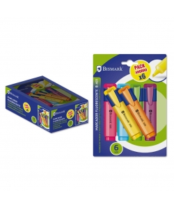 Highlighter Bismark 6/Pack Neon Blister 327743