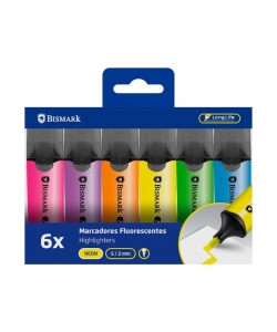 Highlighter Bismark 6/Pack Long-Life Neon 332208
