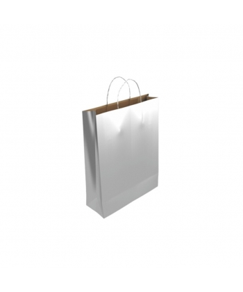 Gift Bag Bismark Kraft 24X10X32Cm Silver 329849