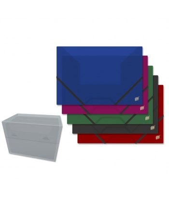 Folder W/3 Flaps And Elastic Bismark Pp A4 Galaxy