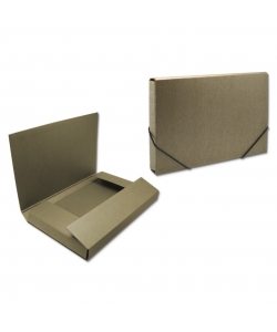 Folder W/3 Flaps And Elastic Bismark Cardboard A4 50Mm Kraft
