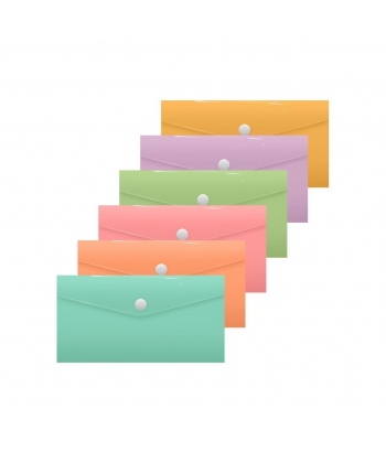 File Envelope Bismark Pp 240X125Mm W/Bottom Pastel 332045