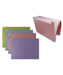 Expanding File Bismark Pp A4 12 Pockets W/Elastic Metallic Color 331517