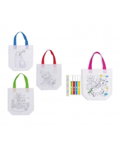 Coloring Bag Bismark 22.5X23.8 + Handle 12 Cm 4 Pen+1 Stickers 329710