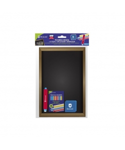 Chalk Board Bismark 20X30Cm W/6 Chalks+Holder+Eraser Black 329363