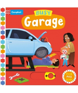 A Push Pull Slide Book - Busy Garage