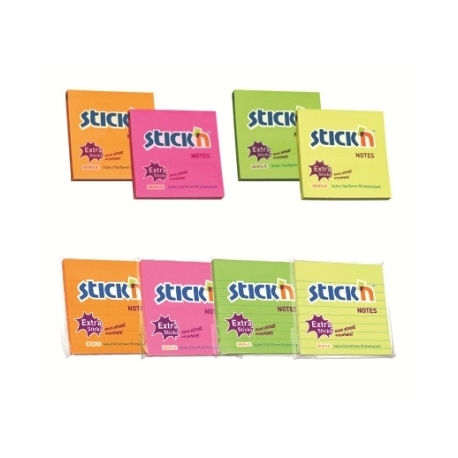 Stick Notes Stick N Extra Sticky 76X76Mm Neon Orange 21499