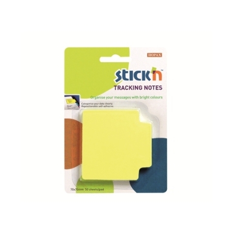Tracking Notes Stick N 70X70Mm Neon Lemon 21478