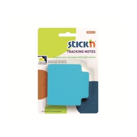 Tracking Notes Stick N 70X70Mm Neon Blue 21479