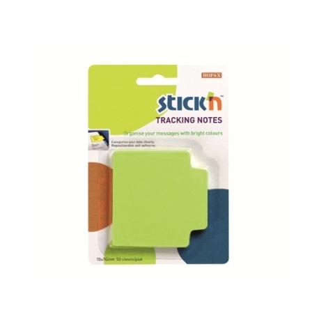 Tracking Notes Stick N 70X70Mm Neon Green 21480