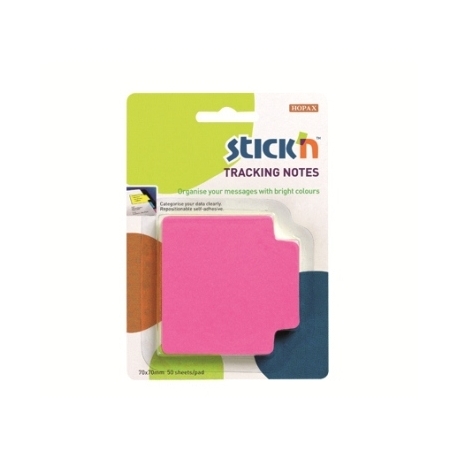 Tracking Notes Stick N 70X70Mm Neon Pink 21481