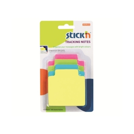 Tracking Notes Stick N 70X70Mm Neon Assorted 21482