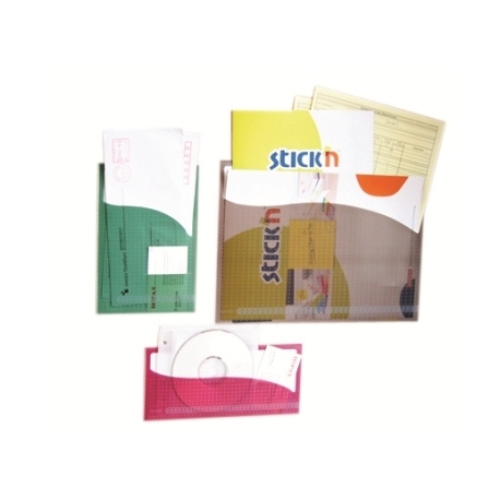 Stick Notes Stick N Repositionable Pockets 3Pcs Assorted Spots 27001