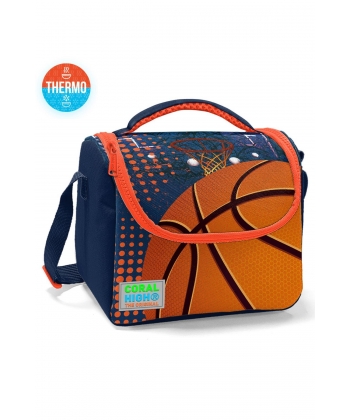 Lunch Bag Coral High Kids Basketball Dark Blue Thermo 11766