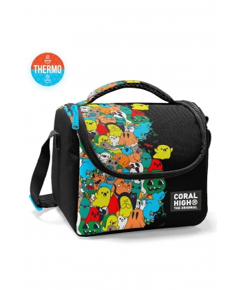 Lunch Bag Coral High Kids Monsters Thermo Black 11790