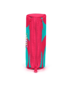 Pencil Case Coral High Kids Patterned Triangular 3 Comp. Neon Coral Blue 11185