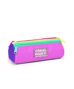 Pencil Case Coral High Kids Pastel Multicolor Triangular 3 Comp. 11176