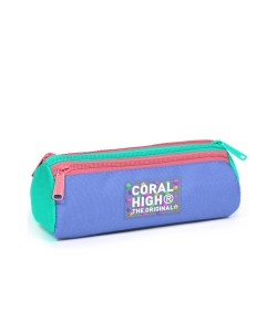Pencil Case Coral High Kids Pastel Blue Triangular 3 Comp. 11168