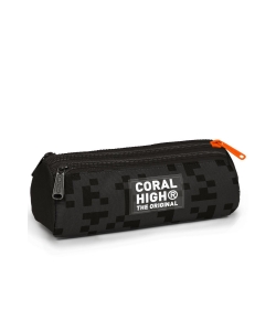 Pencil Case Coral High Kids Block Patterned Triangular 3 Comp. Black 11194