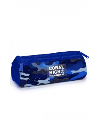 Pencil Case Coral High Kids Army Triangular 3 Comp. Blue 11189