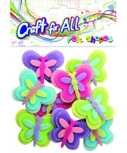Craft For All Felt Shapes Butterflies 12Pcs/Pack Ca-474