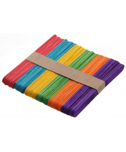 Craft For All Colored Wooden Sticks 50Pcs 114X10X2Mm Ca-131