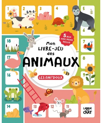 Mon Livre-Jeu Des Animaux - Les Ani Doux - 5 Jeux Avec Pions Inclus
