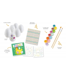 COFFRET MES OEUFS DE PAQUES A PEINDRE INCLU 6 OEUFS