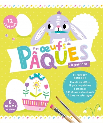 COFFRET MES OEUFS DE PAQUES A PEINDRE INCLU 6 OEUFS