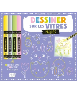 Dessiner sur les vitres pâques