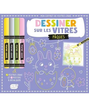 Dessiner sur les vitres pâques