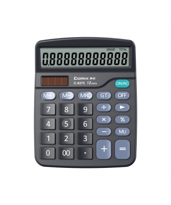Calculator Comix 12 Digits Black C-837C