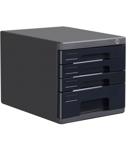 Storage Drawers Comix 4 Drawers W/Lock Black B2251