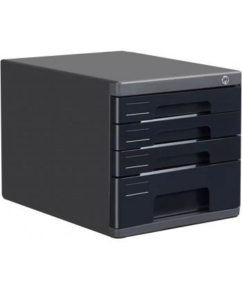 Storage Drawers Comix 4 Drawers W/Lock Black B2251