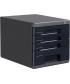 Storage Drawers Comix 4 Drawers W/Lock Black B2251