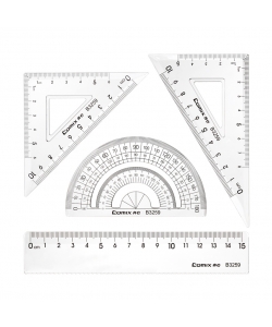 Geometric Set Comix Plastic 4/Pack B3259
