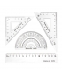 Geometric Set Comix Plastic 4/Pack B3259