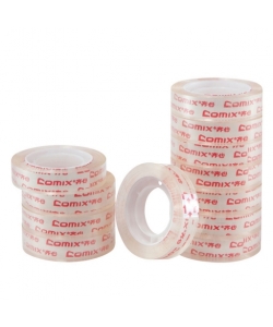 Tape Transparent Comix 12Mmx27.4M 12Pcs Clear Jf1230-12