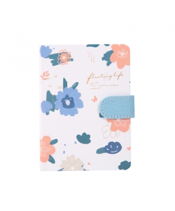 Notebook Comix A6 146Sh Pu Magnetic Buckle Blue C6100