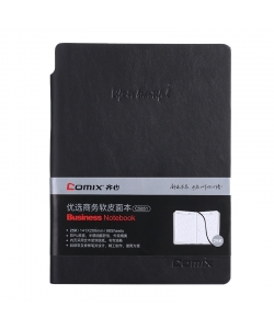 Notebook Comix A5 Ruled 98Sh Leather Soft Black Ck5851