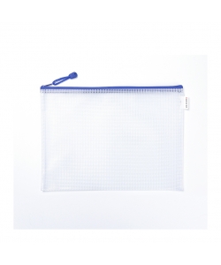 File Envelope Comix Pvc A4 W/Zipper Mesh Assorted A1154