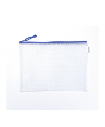 File Envelope Comix Pvc A4 W/Zipper Mesh Assorted A1154