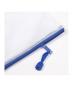 File Envelope Comix Pvc A4 W/Zipper Mesh Assorted A1154